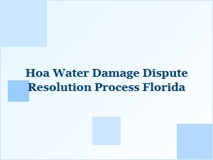 Florida Hoa Water Damage Resolution Guide