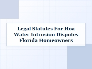 Prevent Florida Hoa Water Damage Disputes