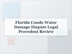 Florida Water Damage Condo Legal Review