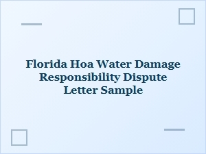 Florida Hoa Water Damage Responsibility Letter Guide