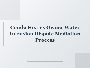 Mediating Condo Water Damage Disputes