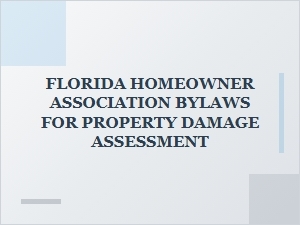 Assessing Property Damage Under Florida Hoa Bylaws
